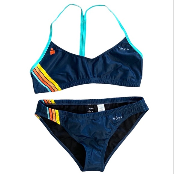 ROKA Other - ROKA Sunset Elite 2PC Strap Back Swim Suit Size 40 XXL NWT